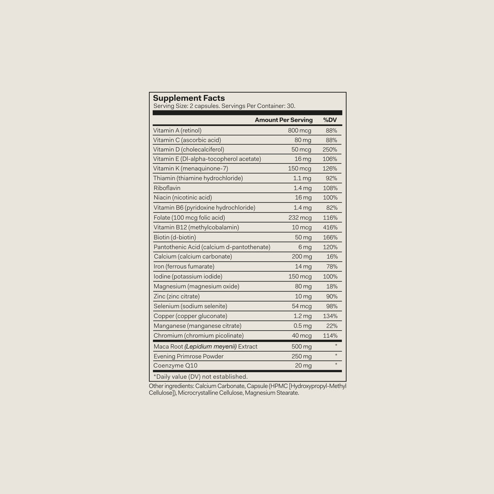 Nutrition Label